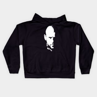 Jason Statham white portrait Kids Hoodie